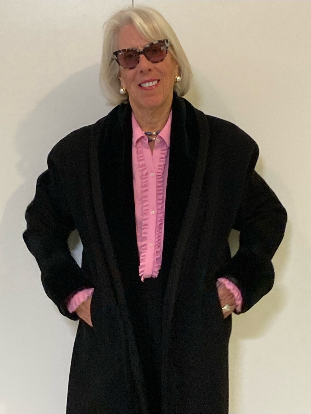 J Peterman Vintage Black Wool & Velvet Formal Overcoat - Picture 9 of 9